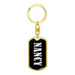 Nancy v01w - Luxury Dog Tag Keychain