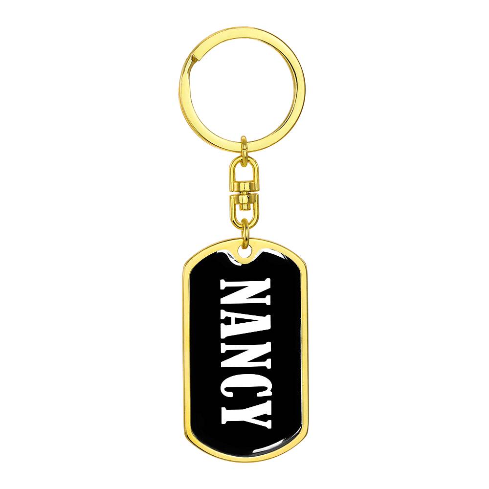 Nancy v01w - Luxury Dog Tag Keychain