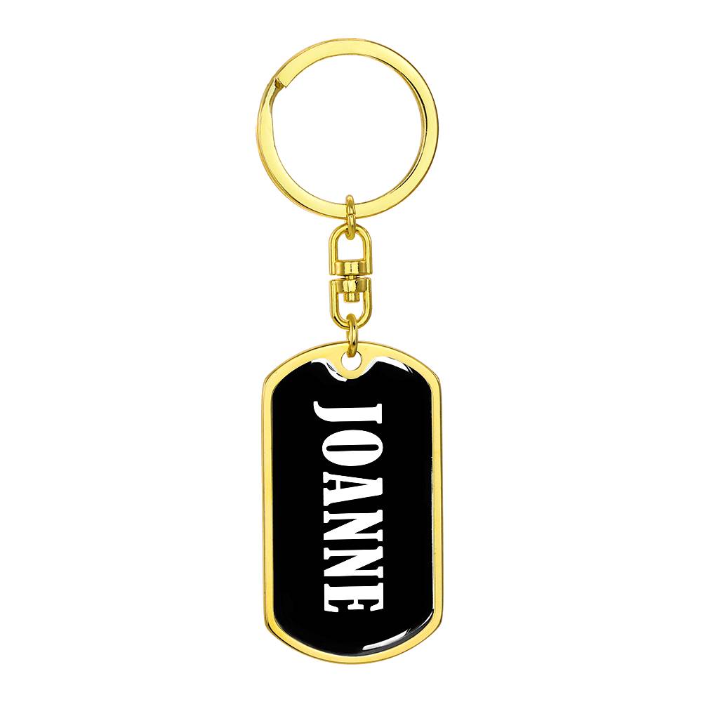 Joanne v01w - Luxury Dog Tag Keychain