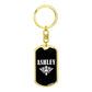 Ashley v03a - Luxury Dog Tag Keychain