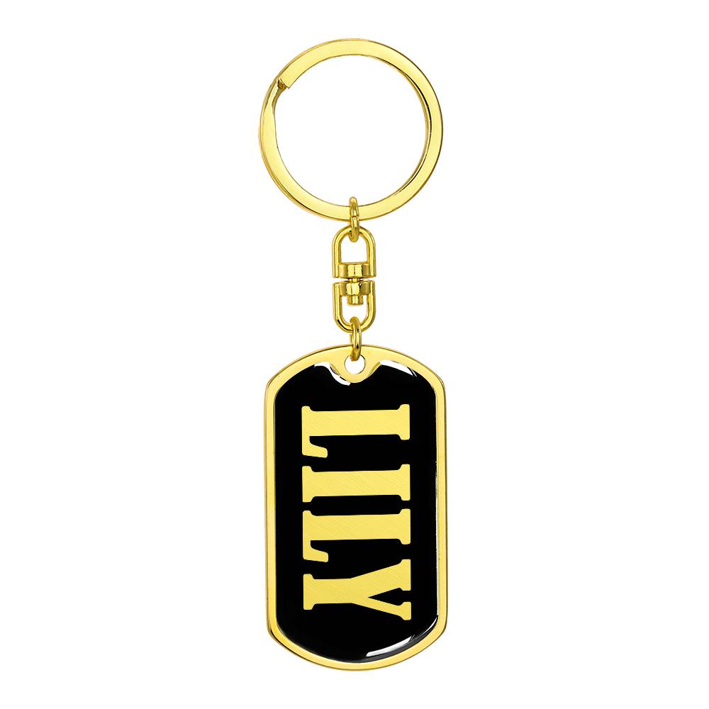 Lily v02 - Luxury Dog Tag Keychain