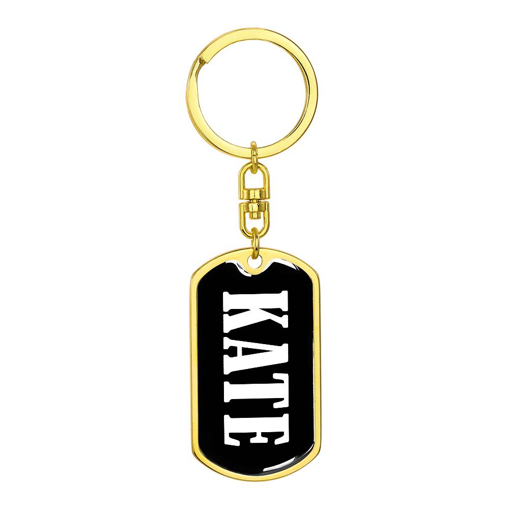Kate v03 - Luxury Dog Tag Keychain