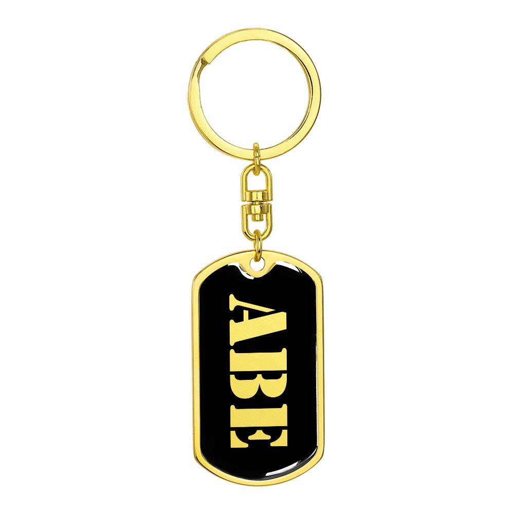 Abe v2 - Luxury Dog Tag Keychain