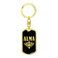 Alma v02a - Luxury Dog Tag Keychain