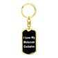 Love My Moluccan Cockatoo v3 - Luxury Dog Tag Keychain
