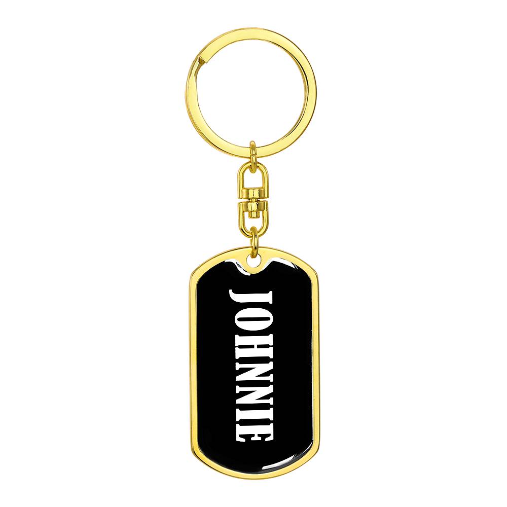 Johnnie v01w - Luxury Dog Tag Keychain