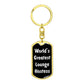 World's Greatest Lounge Hostess v3 - Luxury Dog Tag Keychain
