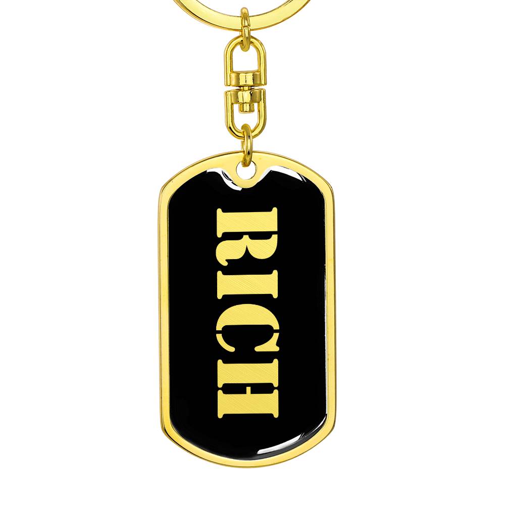 Rich v2 - Luxury Dog Tag Keychain