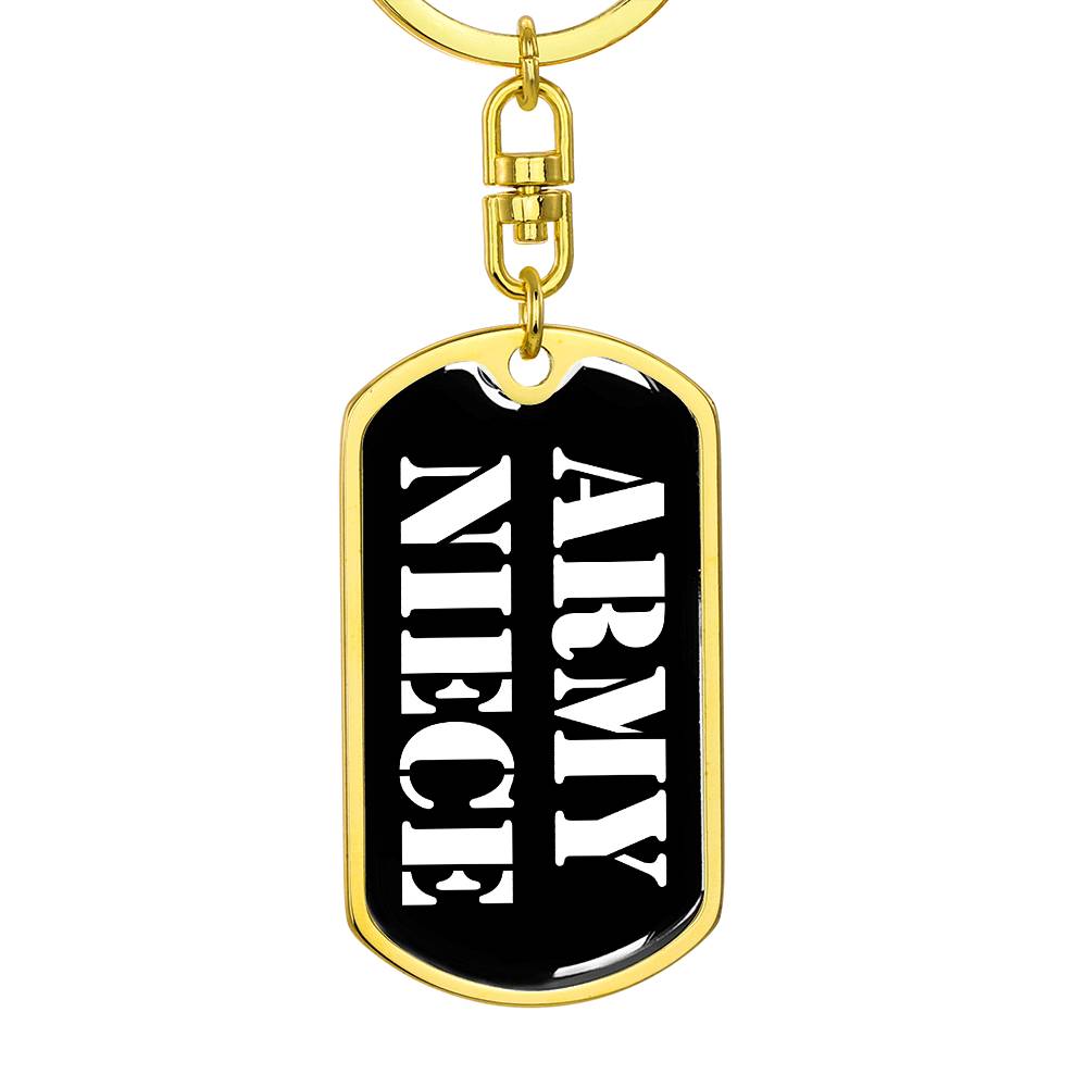 Army Niece v3 - Luxury Dog Tag Keychain