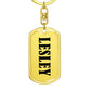 Lesley v01 - Luxury Dog Tag Keychain
