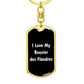 Love My Bouvier des Flandres v6 - Luxury Dog Tag Keychain