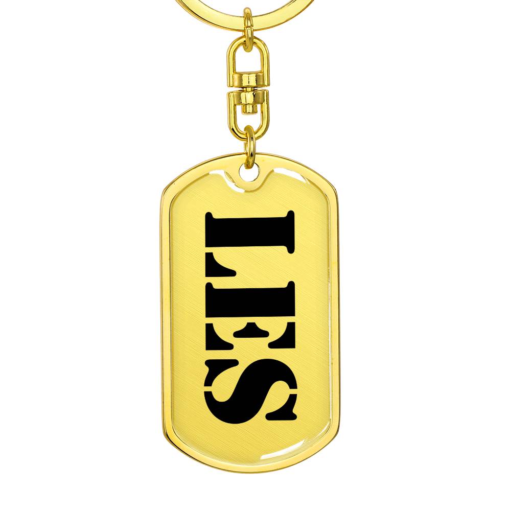 Les - Luxury Dog Tag Keychain