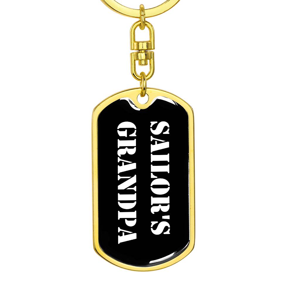 Sailor's Grandpa v3 - Luxury Dog Tag Keychain