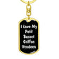 Love My Petit Basset Griffon Vendeen v6 - Luxury Dog Tag Keychain