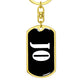 Jo v01w - Luxury Dog Tag Keychain