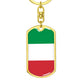 Italian Flag - Luxury Dog Tag Keychain