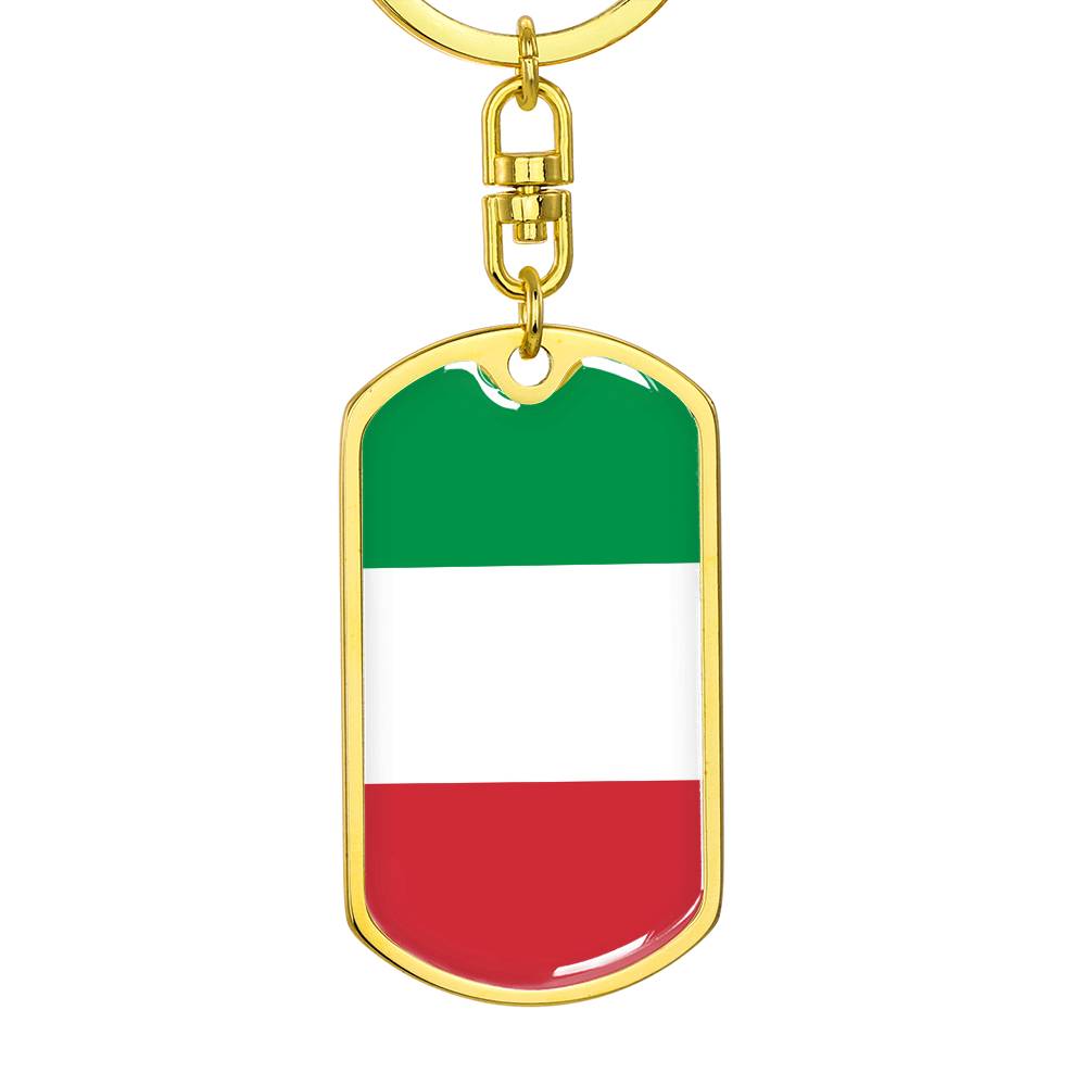 Italian Flag - Luxury Dog Tag Keychain