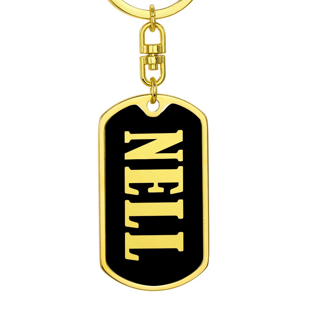 Nell v02 - Luxury Dog Tag Keychain
