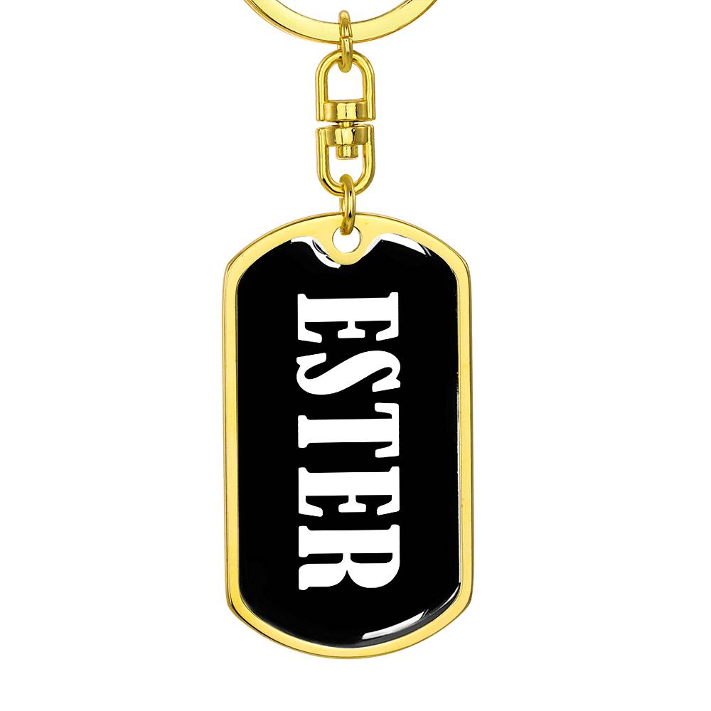 Ester v03 - Luxury Dog Tag Keychain