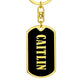Caitlin v02 - Luxury Dog Tag Keychain