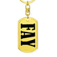 Fay v01 - Luxury Dog Tag Keychain