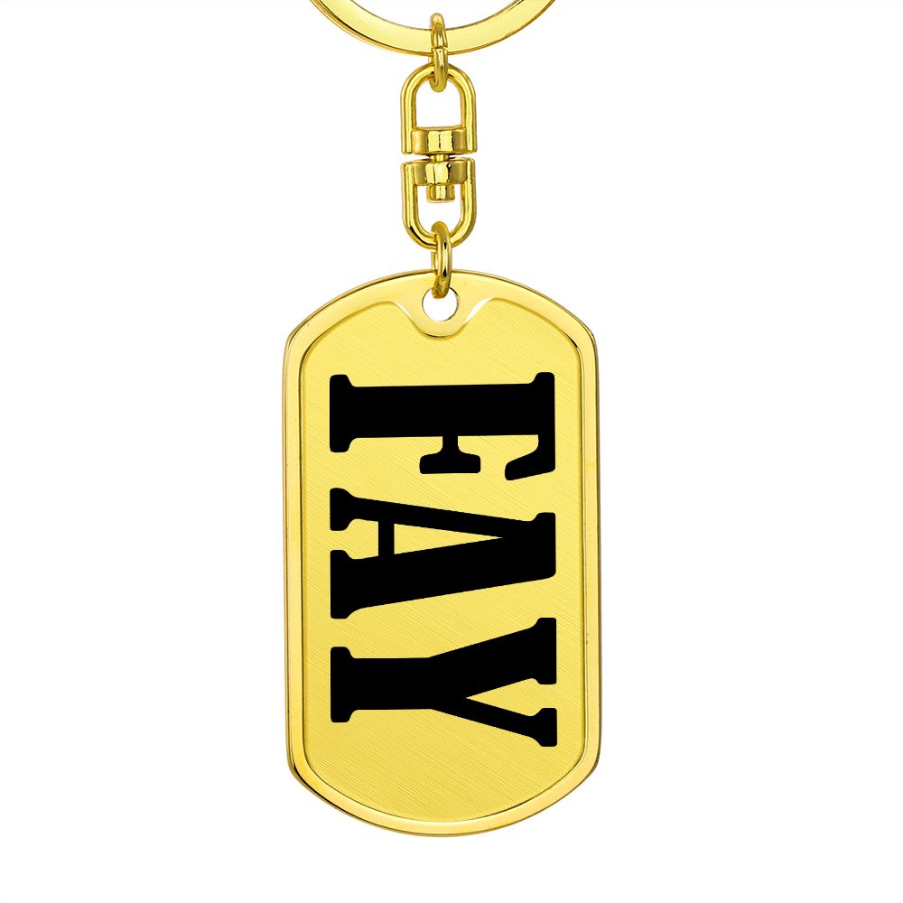 Fay v01 - Luxury Dog Tag Keychain