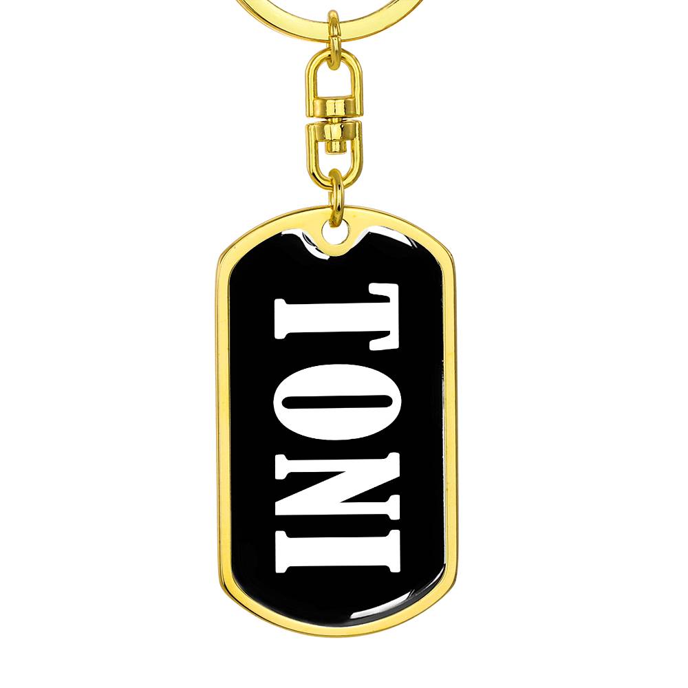 Toni v01w - Luxury Dog Tag Keychain