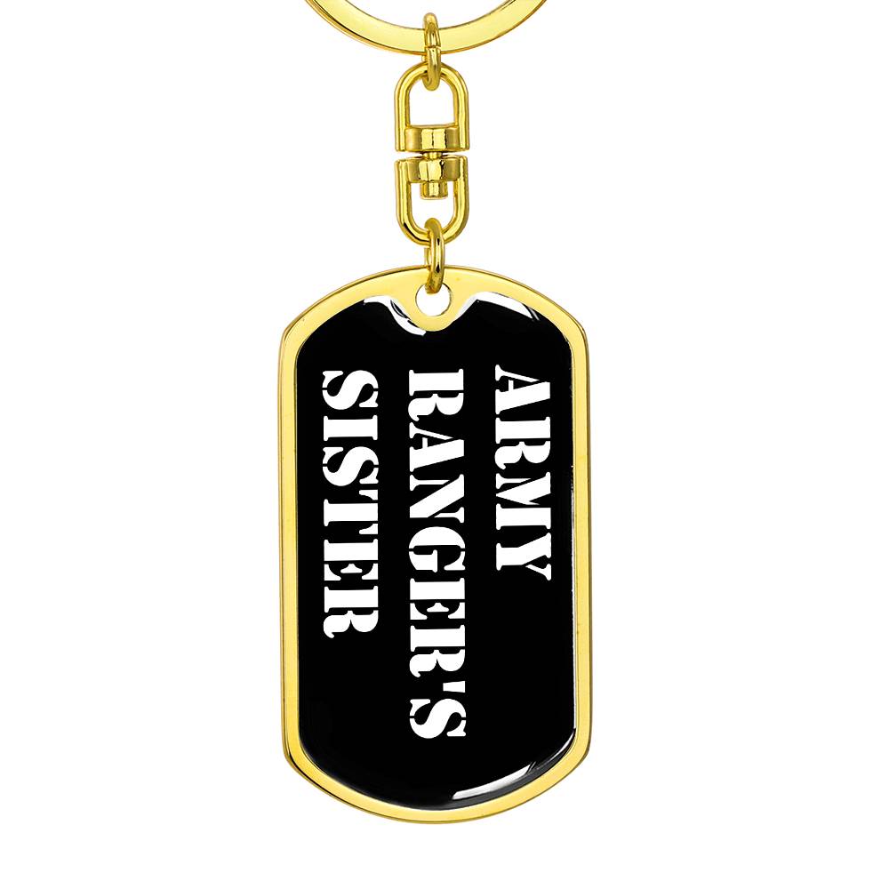 Army Ranger's Sister v3 - Luxury Dog Tag Keychain