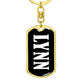 Lynn v01w - Luxury Dog Tag Keychain
