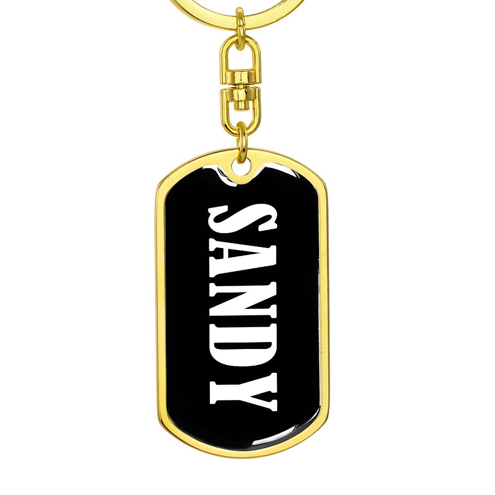 Sandy v01w - Luxury Dog Tag Keychain