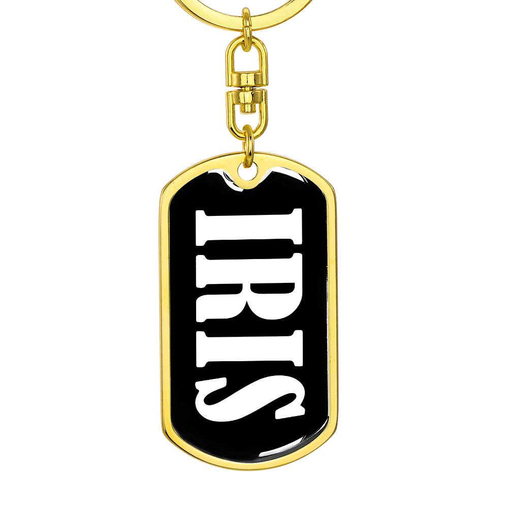 Iris v01w - Luxury Dog Tag Keychain