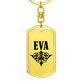 Eva v01a - Luxury Dog Tag Keychain