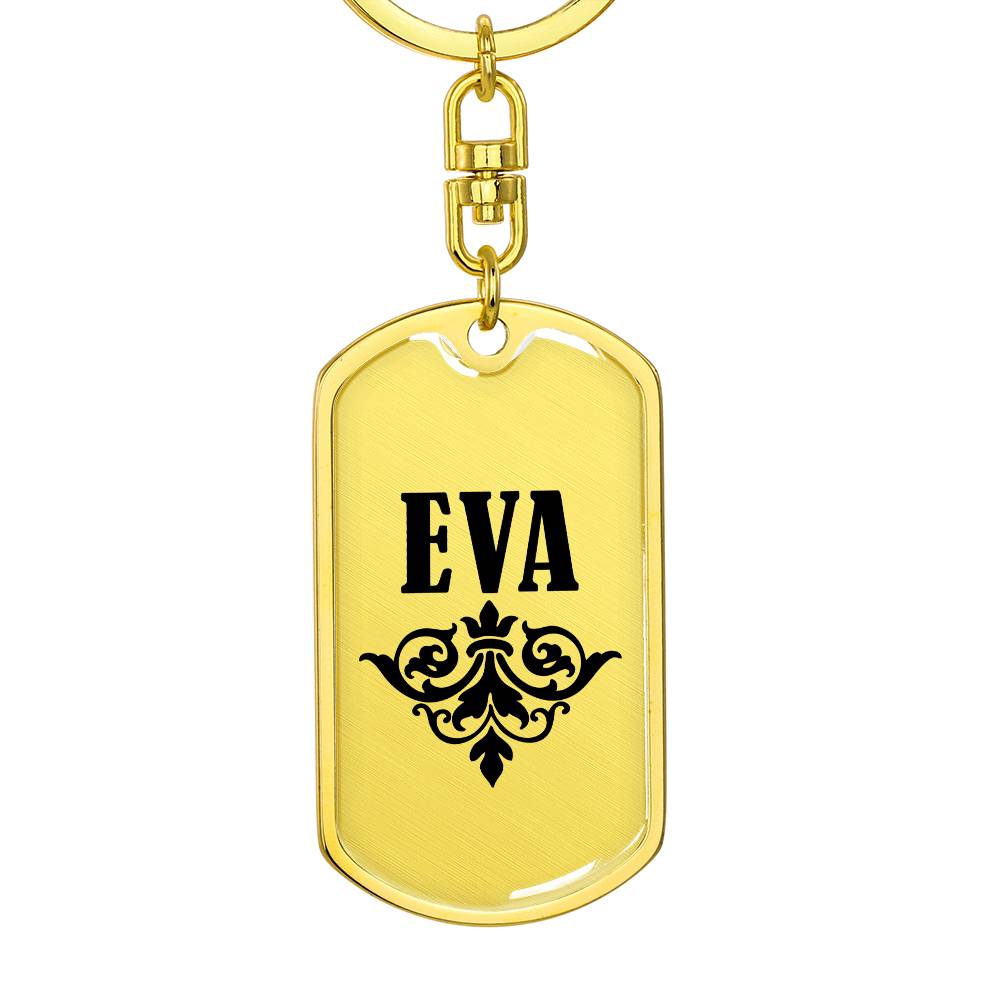 Eva v01a - Luxury Dog Tag Keychain
