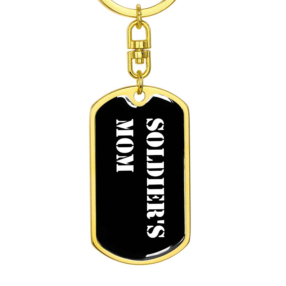 Soldier's Mom v3 - Luxury Dog Tag Keychain