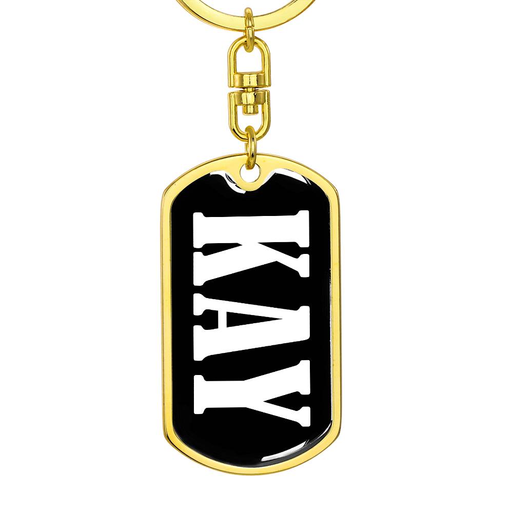 Kay v01w - Luxury Dog Tag Keychain