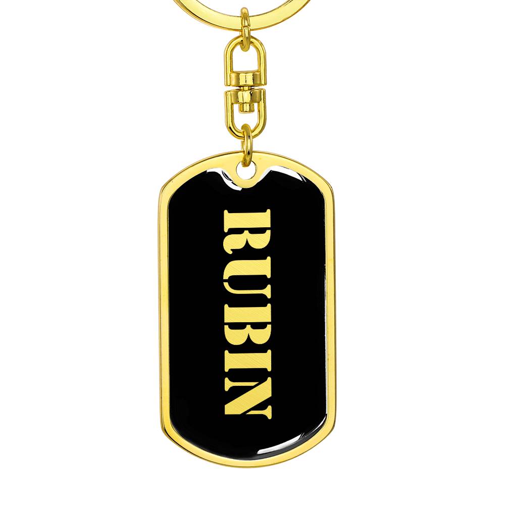 Rubin v2 - Luxury Dog Tag Keychain