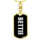 Bettie v03 - Luxury Dog Tag Keychain