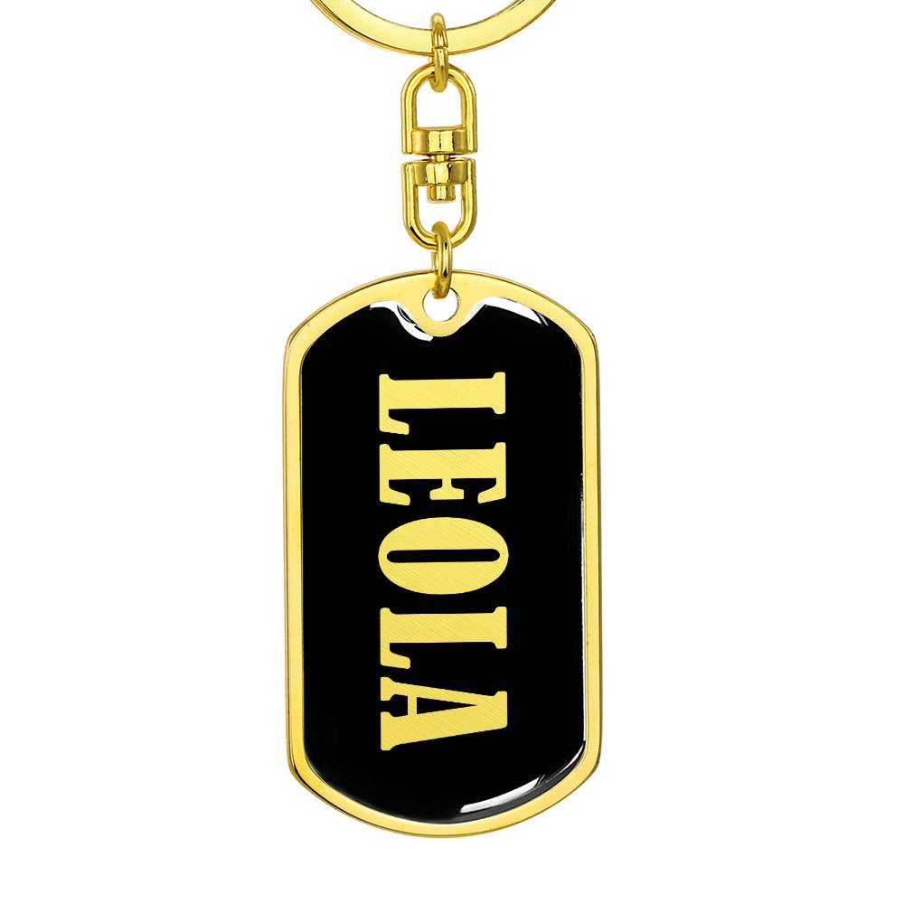 Leola v02 - Luxury Dog Tag Keychain