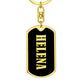 Helena v02 - Luxury Dog Tag Keychain