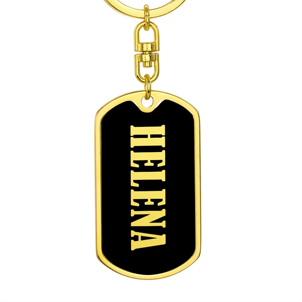 Helena v02 - Luxury Dog Tag Keychain