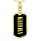 Keisha v02 - Luxury Dog Tag Keychain