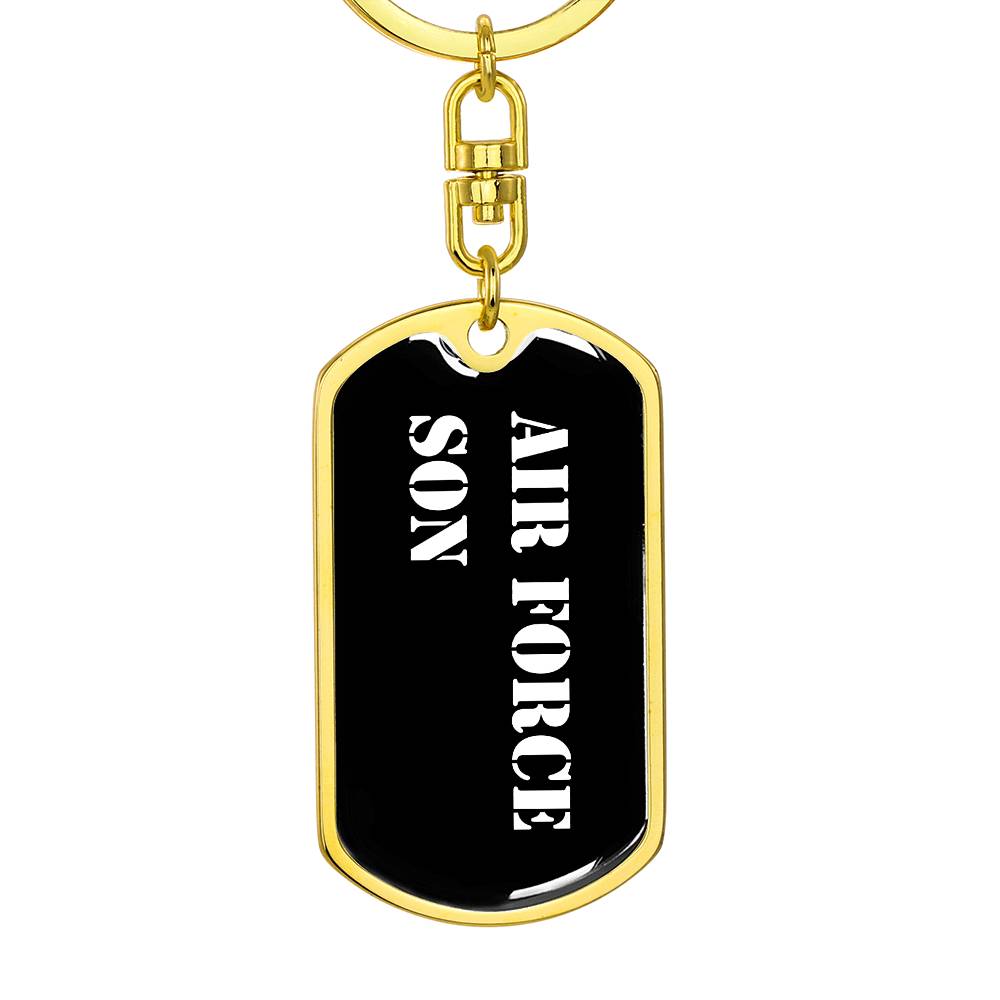 Air Force Son v3 - Luxury Dog Tag Keychain