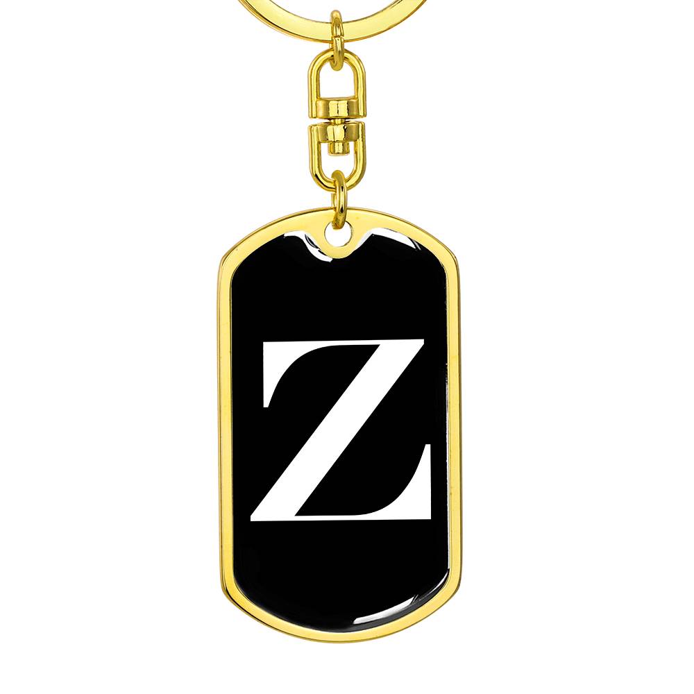 Initial Z v3a - Luxury Dog Tag Keychain