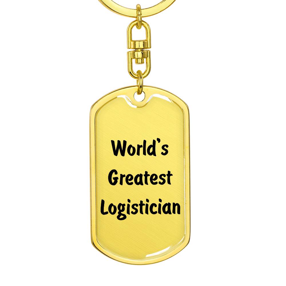 World's Greatest Logistician - Luxury Dog Tag Keychain