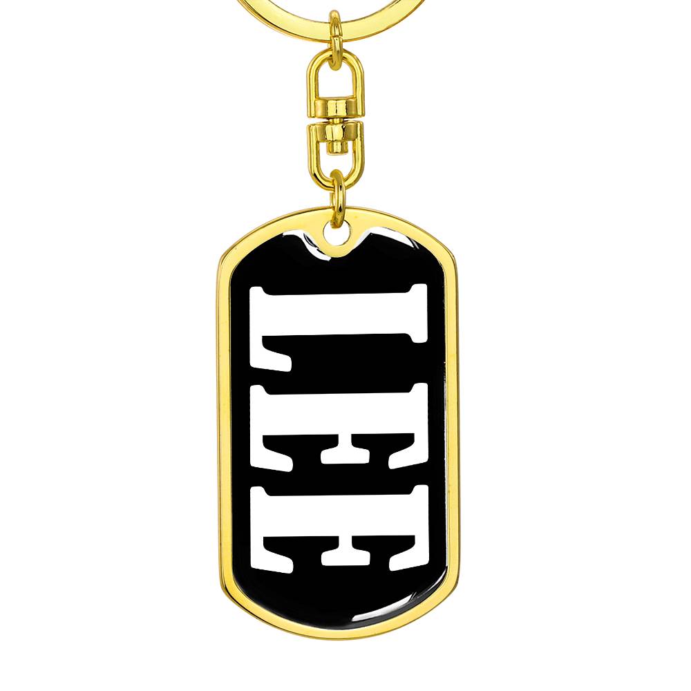Lee v01w - Luxury Dog Tag Keychain