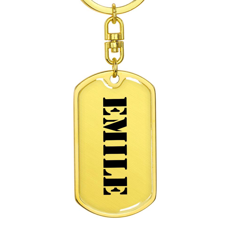 Emile - Luxury Dog Tag Keychain