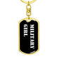 Military Girl v3 - Luxury Dog Tag Keychain