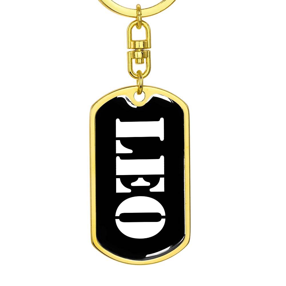 Leo v2 - Luxury Dog Tag Keychain