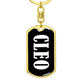 Cleo v03 - Luxury Dog Tag Keychain
