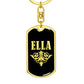Ella v02a - Luxury Dog Tag Keychain